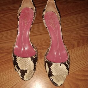 Kate Spade Snake Skin Embossed Leather Shoes